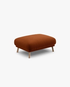 MODUL POUF NAOMI, CARAMIZIU, 100X70 CM, TAPITAT CU TAPITERIE DIN TEXTIL CATIFEA SALVADOR, MICADONI - Img 2
