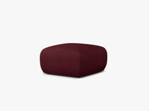 MODUL PUF CANAPEA MOLINO, 75X75, BORDO, CU TAPITERIE DIN TEXTIL CHENILLE REBEL, MICADONI - Img 2