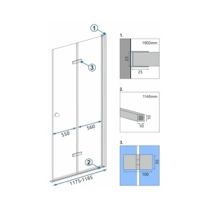 MODUL REA FOLD N2 120, TRANSPARENT/CROM, CALITATE SUPERIOARA - Img 2