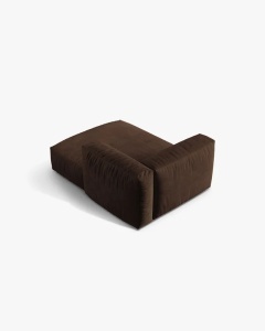 MODUL SEZLONG CANAPEA/COLTAR MARTINA, 130X176 CM, PE DREAPTA, CIOCOLATIU, TAPITAT CU TAPITERIE DIN TEXTIL CATIFEA VOGUE, MICADONI - Img 3
