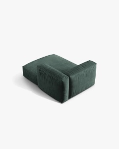 MODUL SEZLONG CANAPEA/COLTAR MARTINA, 130X176 CM, PE DREAPTA, VERDE MUSCHI, TAPITAT CU TAPITERIE DIN TEXTIL CATIFEA VOGUE, MICADONI - Img 3