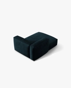 MODUL SEZLONG CANAPEA/COLTAR MARTINA, 130X176 CM, PE STANGA, ALBASTRU INCHIS, TAPITAT CU TAPITERIE DIN TEXTIL CATIFEA VOGUE, MICADONI - Img 3