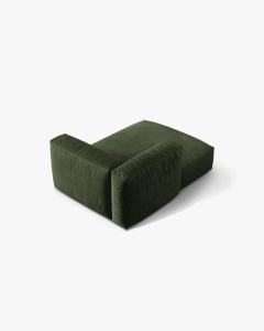 MODUL SEZLONG CANAPEA/COLTAR MARTINA, 130X176 CM, PE STANGA, VERDE, TAPITAT CU TAPITERIE DIN TEXTIL CATIFEA VOGUE, MICADONI - Img 3