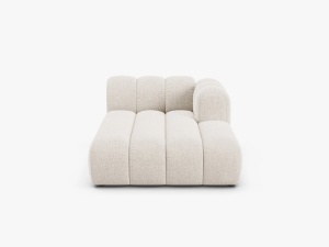MODUL SEZLONG CANAPEA LUPIN, PE DREAPTA, BEJ DESCHIS, CU TAPITERIE DIN TEXTIL CHENILLE EDEN, MICADONI
