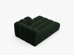 MODUL SEZLONG CANAPEA LUPIN, PE DREAPTA, VERDE SMARALD, CU TAPITERIE DIN TEXTIL CATIFEA VENUS, MICADONI - Img 3