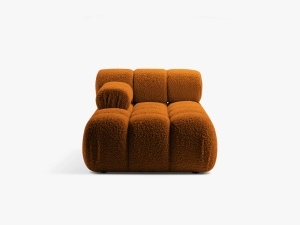 MODUL SEZLONG COLTAR BELLIS, CARAMIZIU, PE STANGA, CU TAPITERIE DIN TEXTIL BOUCLE ROLF, MICADONI