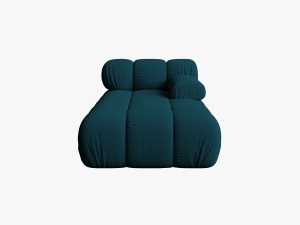MODUL SEZLONG COLTAR BELLIS, PE DREAPTA, ALBASTRU MARIN, CU TAPITERIE DIN TEXTIL 3D, MICADONI