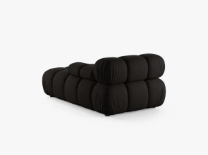 MODUL SEZLONG COLTAR BELLIS, PE DREAPTA, NEGRU, CU TAPITERIE DIN TEXTIL STRUCTURAT LIBERTY, MICADONI - Img 3