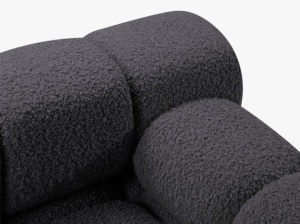 MODUL SEZLONG COLTAR BELLIS, PE STANGA, GRI GRAFIT, CU TAPITERIE DIN TEXTIL BOUCLE ROLF, MICADONI - Img 4