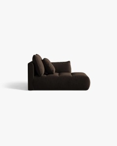 MODUL SEZLONG COLTAR BLOOM, PE DREAPTA, MARO INCHIS, 95X97 CM, CU TAPITERIE DIN TEXTIL CATIFEA BLUVEL, MICADONI - Img 3