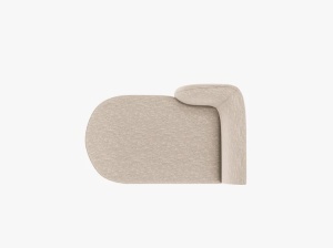 MODUL SEZLONG MILEY, PE STANGA, BEJ, CU TAPITERIE DIN TEXTIL CHENILLE EDEN, MICADONI - Img 4