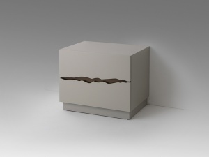 NOPTIERA DEOSEBITA SURCO, REALIZATA DIN MDF, FINISAJ GRI, STIL MODERN