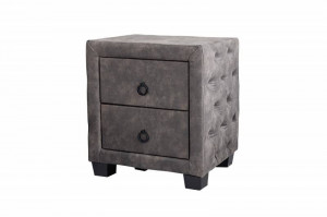 NOPTIERA KENSINGTON 50CM, PICIOARE DIN LEMN SI MICROFIBRA FINA, COD 41416, CULOARE GRI INCHIS - Img 7