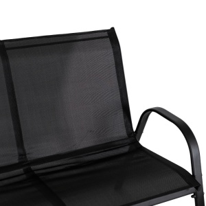 OFERTA 2026!!! SET MOBILIER DE GRADINA/TERASA, MINNESOTA, ARTIM MEBLE, DIN METAL, TECHNORATAN SI STICLA, CULOARE NEAGRA - Img 9
