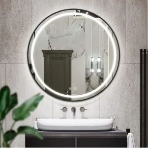 OGLINDA PENTRU BAIE, CU LED 100cm MMJ NEAGRA, CALITATE SUPERIOARA - Img 2