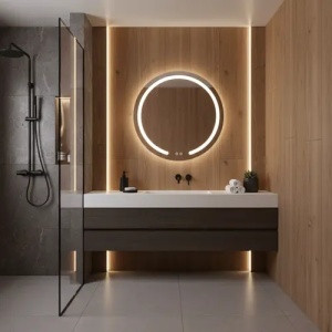 OGLINDA PENTRU BAIE, CU LED, MODERN 70 CM, CALITATE SUPERIOARA - Img 5