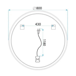 OGLINDA PENTRU BAIE, CU LED SOFT 80 CM, CALITATE SUPERIOARA - Img 7