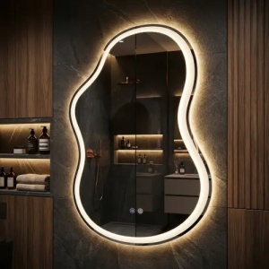 OGLINDA PENTRU BAIE, CU LED UNO DOUBLE 80x55 cm, CALITATE SUPERIOARA - Img 4