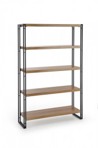 ORGANIZATOR BOLIVAR REG-2, 100X155 CM, STEJAR AURIU/NEGRU, DIN MDF FURNIRUIT SI METAL, STIL INDUSTRIAL