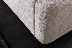 PAT DORMITOR, ART DECO 180X200CM, DIN TEXTIL BOUCLE SI SPATIU DEPOZITARE, CULOARE GRI, ARTIM GROUP SELECTION - Img 2
