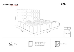 PAT EXCLUSIVIST 200X200CM, CU LADA DEPOZITARE, DIN CATIFEA BEIGE, ARTIM GROUP SELECTION - Img 7