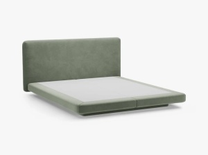 PAT TAPITAT LINEA, 140X200, VERDE, CU TAPITERIE DIN CATIFEA MAGIC VELVET, MICADONI - Img 3