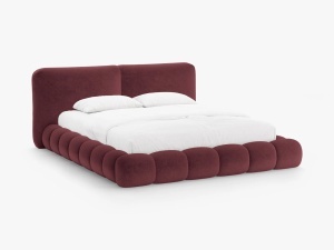 PAT TAPITAT SOLANGE, 200X200, CIRES, SOMIERA RABATABILA, CU TAPITERIE DIN TEXTIL CHENILLE PERFECT HARMONY, MICADONI