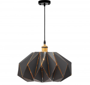 PENDUL APP241-1CP, 20x35 cm, NEGRU AURIU, DIN METAL, STIL MODERN, TU - Img 2