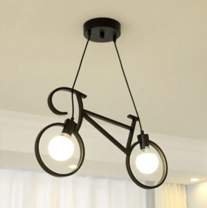 PENDUL BICYCLE APP216-2CP, 68x43 cm, NEGRU, DIN OTEL SI METAL DE INALTA CALITATE, STIL MODERN, TU - Img 3