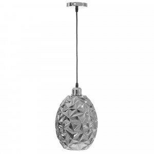 PENDUL CHROME APP564-1CP, 30 cm, CROM SI NEGRU, DIN OTEL, METAL SI STICLA, STIL MODERN, TU - Img 2