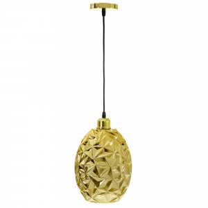 PENDUL CHROME GOLD APP565-1CP, 30 cm, AURIU SI NEGRU, DIN OTEL, METAL SI STICLA, STIL MODERN, TU - Img 2