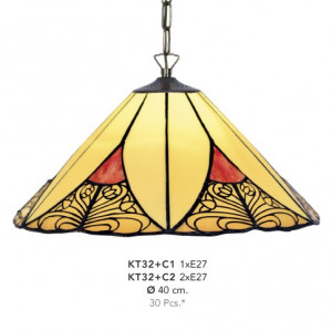 PENDUL DEOSEBIT TIFFANY, COD KT32+C2, DIN METAL SI STICLA