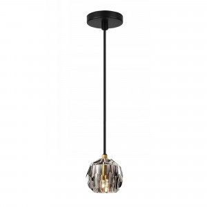 PENDUL GLAMOR CRYSTAL APP586-1CP, 10x90 cm, NEGRU SI AURIU, DIN METAL SI STICLA, STIL MODERN, TU - Img 2