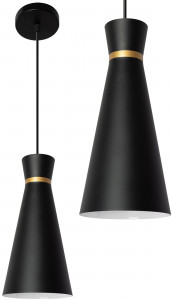 PENDUL KONA B BLACK APP098-1CP, 12x125 cm, NEGRU MAT, DIN ALUMINIU, STIL MODERN, TU - Img 2