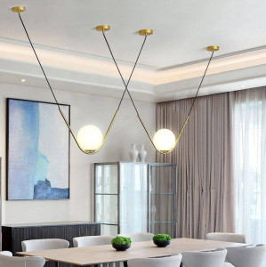 PENDUL MODERN, GOLDEN GLASS BALL, DIN STICLA, APP689-1CP - Img 5