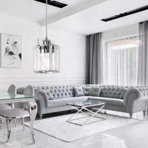 PENDUL SILVER APP508-1CP, 14X90, CROM, DIN METAL CROMAT SI STICLA, STIL MODERN, TU - Img 6