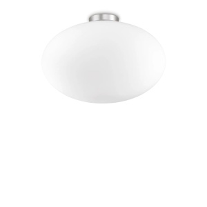PLAFONIERA CANDY PL1 D40, ALB, DIN STICLA, STIL MODERN