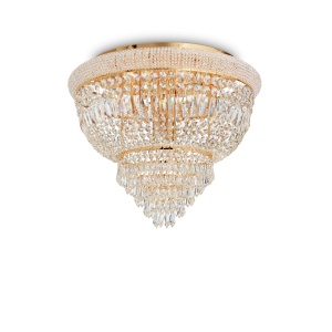 PLAFONIERA DUBAI PL6, AURIU, DIN CRISTAL, STIL CLASIC