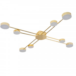 PLAFONIERA GOLD 8 LED, APP524-8C, 91x91 cm, AURIU, DIN OTEL DE INALTA CALITATE, STIL MODERN, TU - Img 2