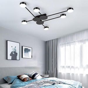 PLAFONIERA MODERN LED 6, APP521-6C, 117x85 cm, NEGRU, DIN OTEL DE INALTA CALITATE, STIL MODERN, TU - Img 4