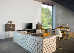 PROMOTIE!!!!! COMODA TV KRAJ 200CM, DIN LEMN DE MANGO SI METAL, DESIGN CONTEMPORAN, VICAL HOME - Img 7