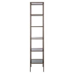 RAFT ORGANIZATOR SHERIDON 214338, CONFECTIONAT DIN METAL SI STICLA, CULOARE AURIE, STIL MODERN - Img 2