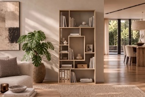 RAFT PENTRU LIVING MAKASSAR 180x80CM, REALIZAT DIN LEMN DE MANGO , CULOARE NATUR, INVICTA INTERIOR - Img 4
