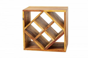 RAFT PENTRU STICLE/MASUTA, CUBUS 40CM, DIN LEMN MASIV, COD 41137 - Img 4