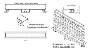 RIGOLA DUS, REA LINE 2, 80 CM, DESIGN ATRACTIV, CALITATE SUPERIOARA, REA - Img 8