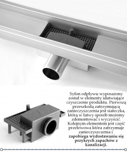 RIGOLA REA, SCURGERE DUS, WAVE 80CM, INOX, CALITATE SUPERIOARA, REA - Img 4