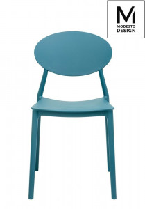 SCAUN ALBASTRU/TURCCOAZ DIN POLIPROPILENA FLEX STIL MODERN - Img 3