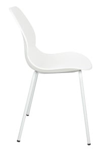 SCAUN ARIA ALB, CONFECTIONAT DIN POLIPROPILENA SI METAL, STIL MODERN - Img 2