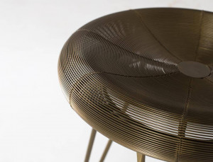 SCAUN BAR 76CM, AURIU, REALIZAT DIN METAL, DESIGN EXTRAVAGANT - Img 3