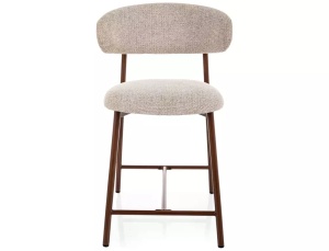 SCAUN BAR ELTON H2 NOELLE, BEJ 30/NUC, TAPITERIE DIN TEXTIL SI PICIOARE DIN METAL, STIL MODERN - Img 2